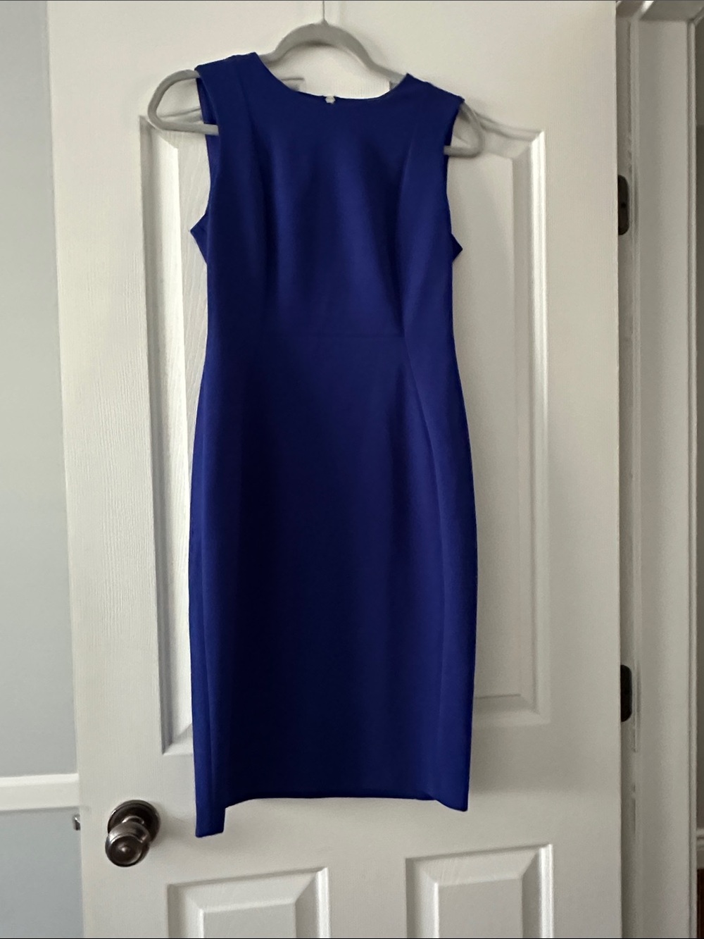 Calvin Klein Sleeveless Cobalt Blue Midi Sheath Dress